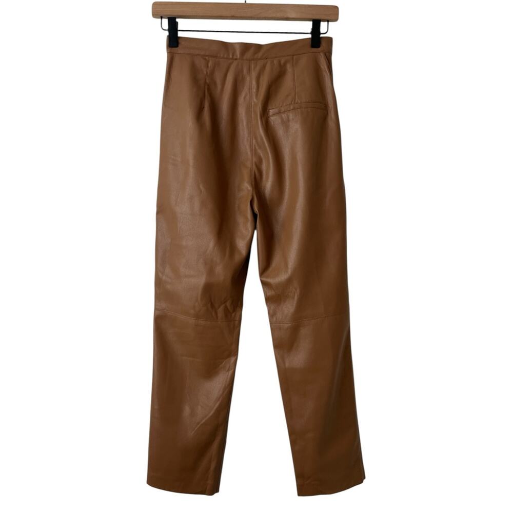 Nanushka Mitsu Vegan Leather Tapered Trousers Size S - Picture 3 of 11